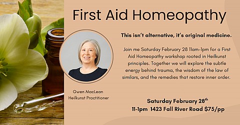 First Aid Homoeopathy Workshop, February 28, 2026