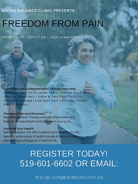 Freedom from Pain free webinar, November 16, 2020